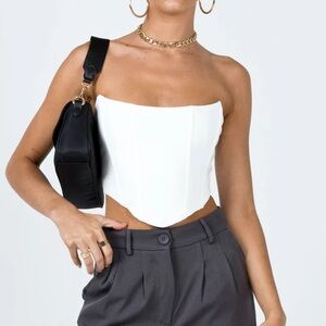 Princess Polly Carlie Top White Cropped Corset